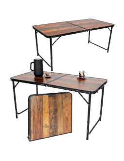 Stolik turystyczny składany kempingowy 120x60x70/62/55cm drewno