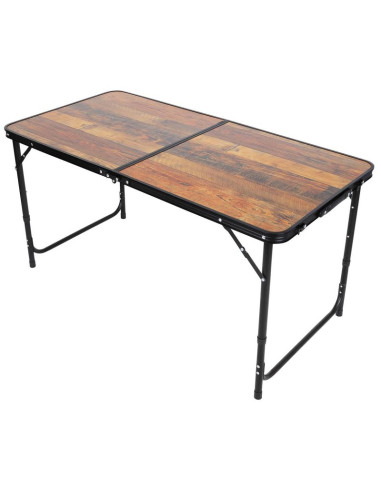 Stolik turystyczny składany kempingowy 120x60x70/62/55cm drewno