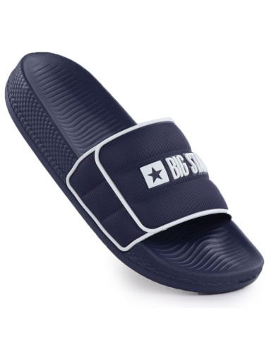 Klapki męskie plażowe basenowe granatowe big star rr174a045