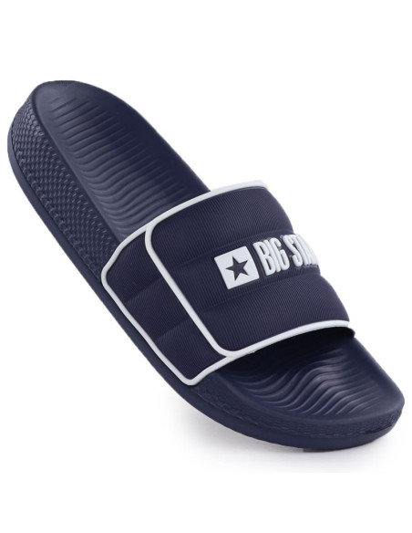 Klapki męskie plażowe basenowe granatowe big star rr174a045