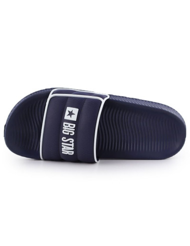 Klapki męskie plażowe basenowe granatowe big star rr174a045