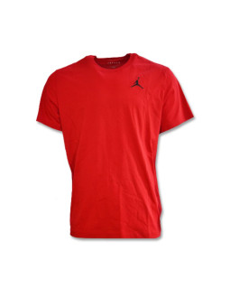 Sportowa koszulka air jordan jumpman embroidery t-shirt czerwona - dc7485-687