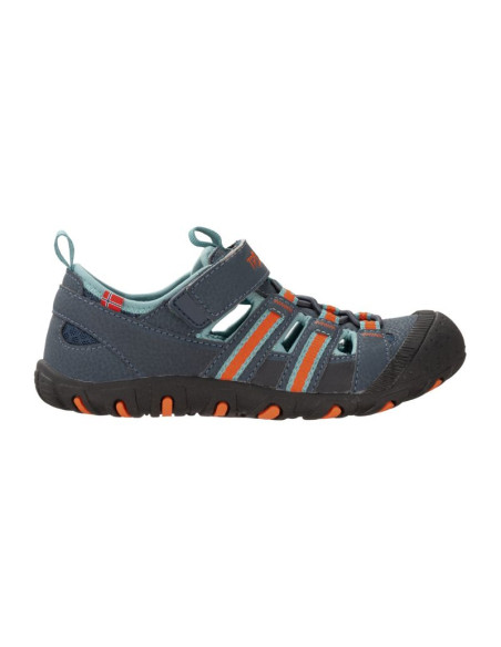 Sandały sportowe dziecięce dla chłopca/dziewczynki trollkids kids sandefjord sandal xt dark navy/dusky turquoise/glow orange (66