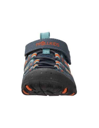 Sandały sportowe dziecięce dla chłopca/dziewczynki trollkids kids sandefjord sandal xt dark navy/dusky turquoise/glow orange (66