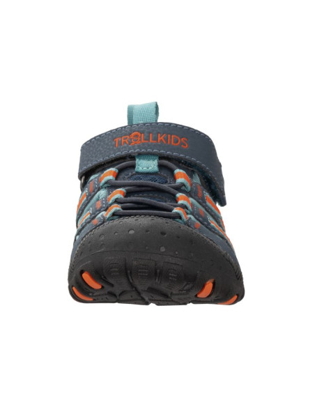 Sandały sportowe dziecięce dla chłopca/dziewczynki trollkids kids sandefjord sandal xt dark navy/dusky turquoise/glow orange (66