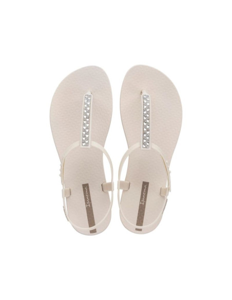 Ipanema sandal class sandały japonki damskie beżowe z cyrkoniami