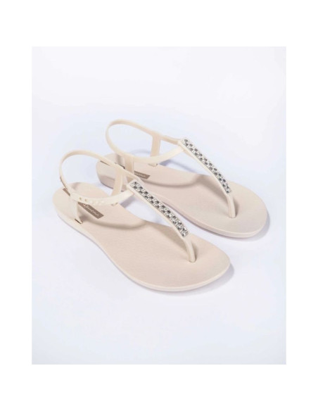 Ipanema sandal class sandały japonki damskie beżowe z cyrkoniami