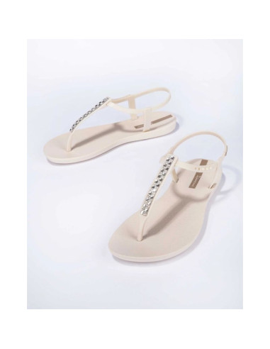 Ipanema sandal class sandały japonki damskie beżowe z cyrkoniami