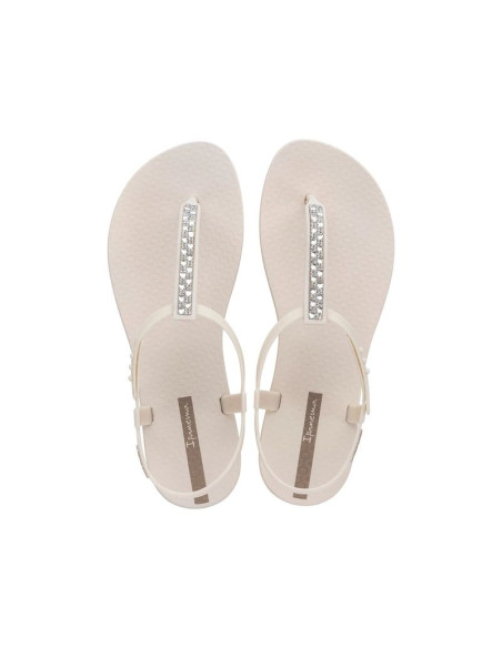 Ipanema sandal class sandały japonki damskie beżowe z cyrkoniami