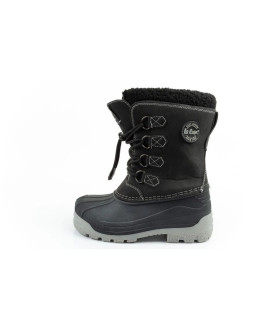 Lee cooper buty zimowe śniegowce dziecięce ocieplane dla chłopca czarne 2
