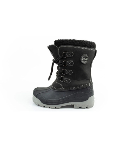 Lee cooper buty zimowe śniegowce dziecięce ocieplane dla chłopca czarne