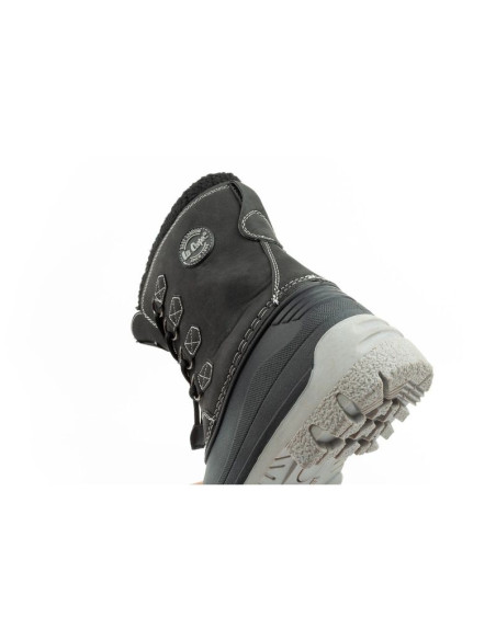 Lee cooper buty zimowe śniegowce dziecięce ocieplane dla chłopca czarne