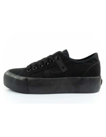 Lee cooper buty sportowe damskie trampki z tkaniny platforma czarne
