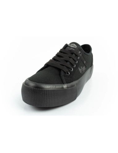 Lee cooper buty sportowe damskie trampki z tkaniny platforma czarne