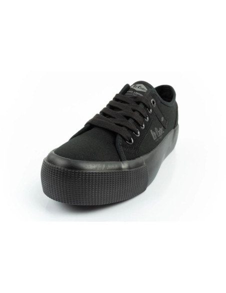 Lee cooper buty sportowe damskie trampki z tkaniny platforma czarne