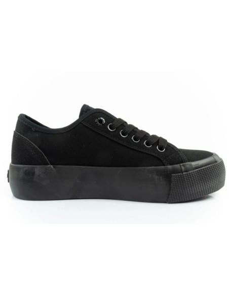 Lee cooper buty sportowe damskie trampki z tkaniny platforma czarne