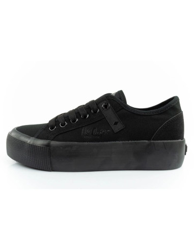 Lee cooper buty sportowe damskie trampki z tkaniny platforma czarne