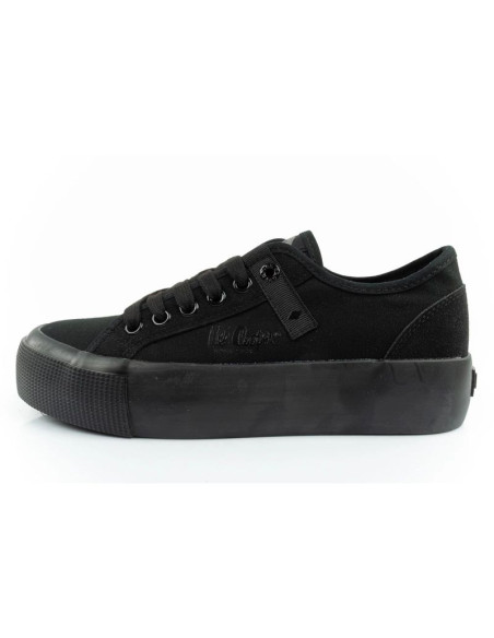 Lee cooper buty sportowe damskie trampki z tkaniny platforma czarne