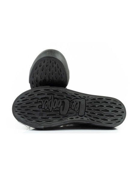 Lee cooper buty sportowe damskie trampki z tkaniny platforma czarne