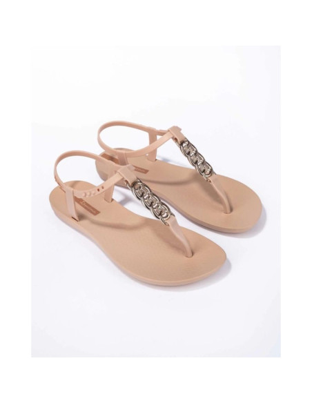 Ipanema sandal class sandały japonki damskie lekkie beżowe ze złotym