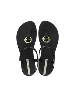 Ipanema sandal class sandały japonki damskie modne czarne ze złotym