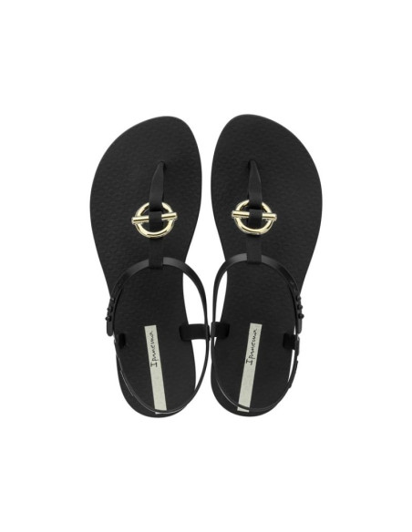 Ipanema sandal class sandały japonki damskie modne czarne ze złotym