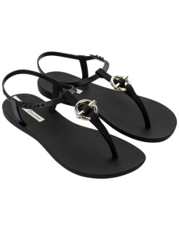 Ipanema sandal class sandały japonki damskie modne czarne ze złotym 2