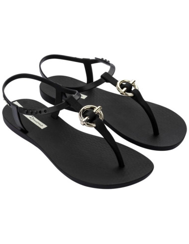 Ipanema sandal class sandały japonki damskie modne czarne ze złotym