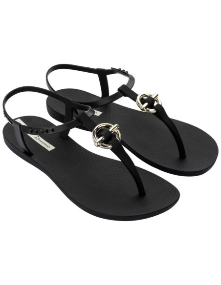 Ipanema sandal class sandały japonki damskie modne czarne ze złotym