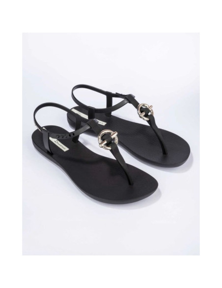 Ipanema sandal class sandały japonki damskie modne czarne ze złotym