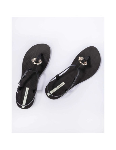 Ipanema sandal class sandały japonki damskie modne czarne ze złotym