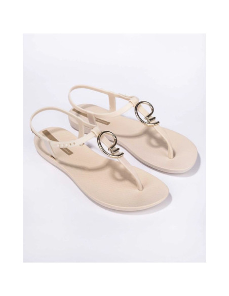 Ipanema sandal class sandały japonki damskie beżowe ze złotym