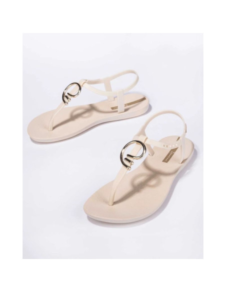 Ipanema sandal class sandały japonki damskie beżowe ze złotym