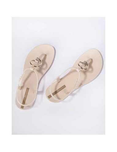 Ipanema sandal class sandały japonki damskie beżowe ze złotym