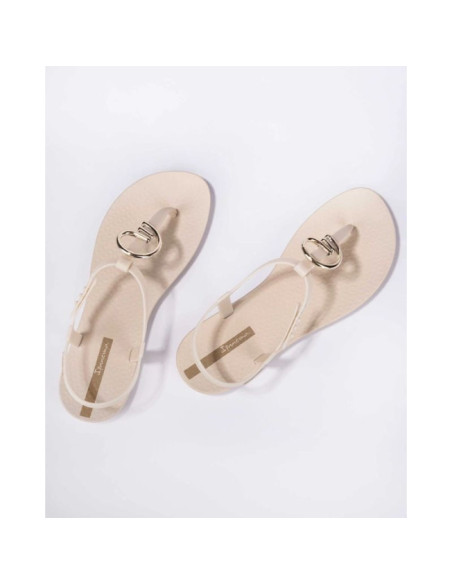 Ipanema sandal class sandały japonki damskie beżowe ze złotym