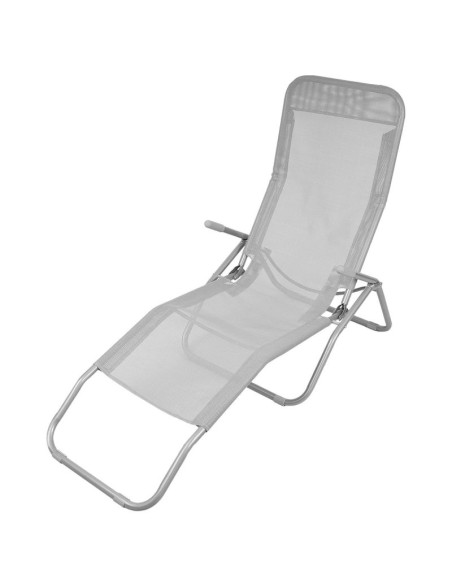 Leżak fotel składany grawitacyjny lazzy szary enero camp