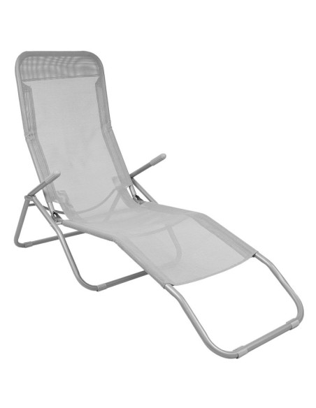 Leżak fotel składany grawitacyjny lazzy szary enero camp
