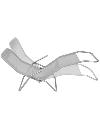 Leżak fotel składany grawitacyjny lazzy szary enero camp