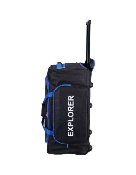 Torba sportowa podróżna z kółkami proworld czarna/ niebieska