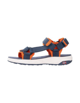 Sandały sportowe dziecięce dla chłopca/dziewczynki trollkids kids lysefjord sandal mystic blue/orange (666-142)