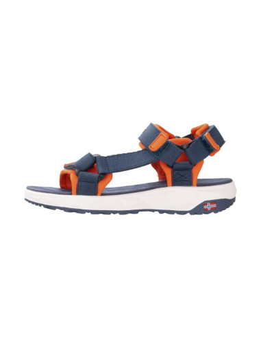 Sandały sportowe dziecięce dla chłopca/dziewczynki trollkids kids lysefjord sandal mystic blue/orange (666-142)