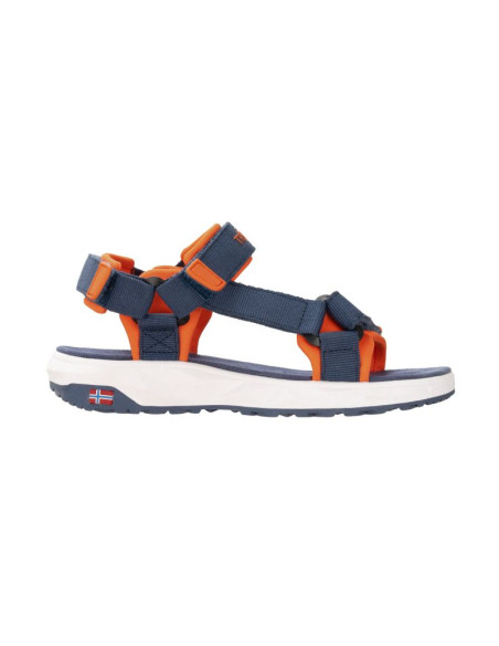 Sandały sportowe dziecięce dla chłopca/dziewczynki trollkids kids lysefjord sandal mystic blue/orange (666-142)