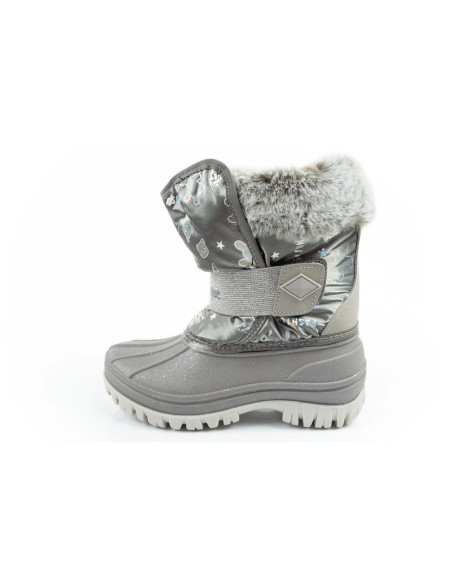 Lee cooper buty zimowe śniegowce dziecięce ocieplane dla dziewczynki szare