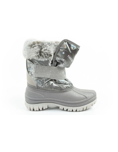 Lee cooper buty zimowe śniegowce dziecięce ocieplane dla dziewczynki szare