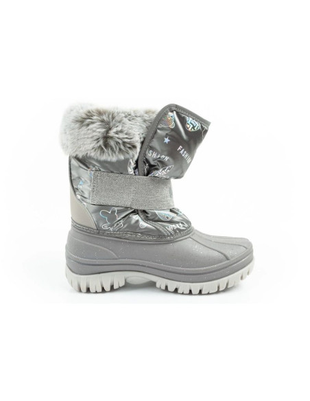 Lee cooper buty zimowe śniegowce dziecięce ocieplane dla dziewczynki szare