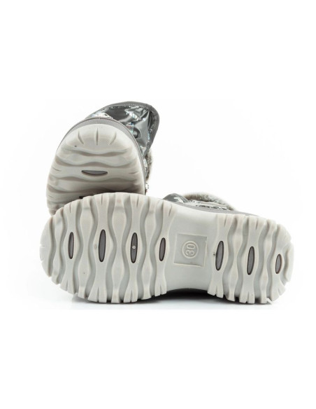 Lee cooper buty zimowe śniegowce dziecięce ocieplane dla dziewczynki szare