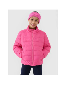 Kurtka dziewczęca puchowa z wypełnieniem syntetycznym 4f 4fjwss25tdjaf515-54s
