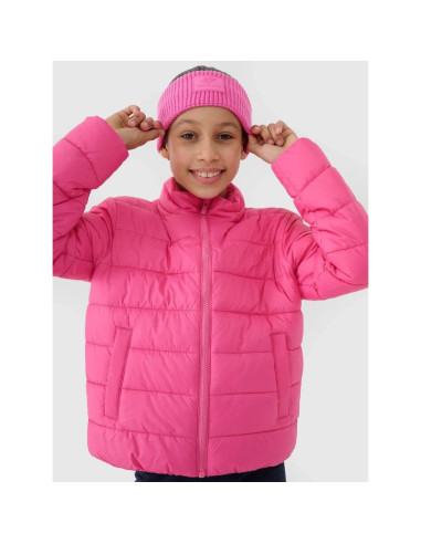 Kurtka dziewczęca puchowa z wypełnieniem syntetycznym 4f 4fjwss25tdjaf515-54s