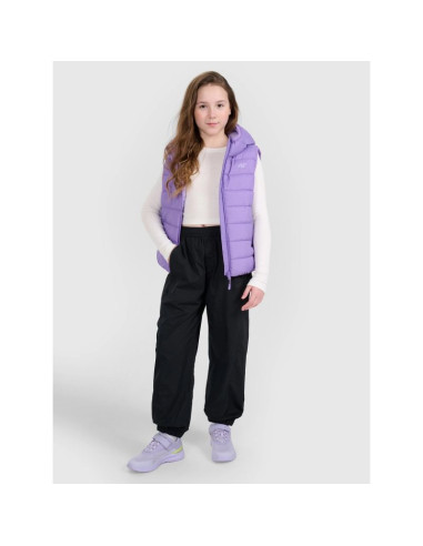 Bezrękawnik puchowy z wypełnieniem syntetycznym dziewczęcy 4f 4fjraw25tvjaf322-51s