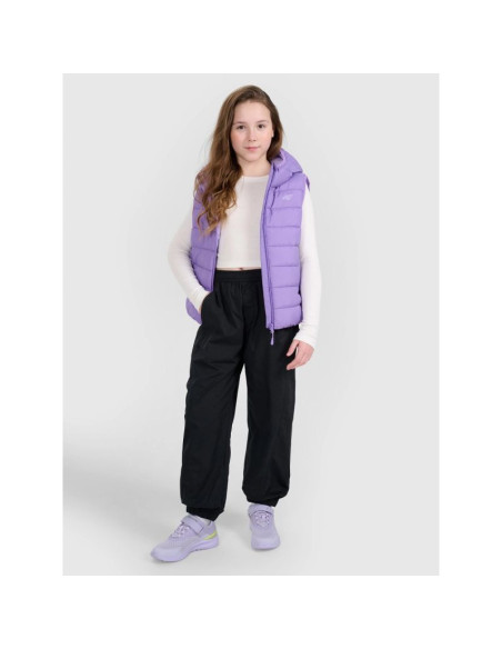 Bezrękawnik puchowy z wypełnieniem syntetycznym dziewczęcy 4f 4fjraw25tvjaf322-51s